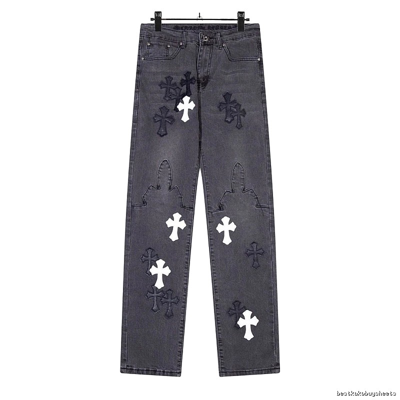 Chrome Hearts Relaxed Graphic jeans Light Denim Jeans with Designer-Inspired Detail