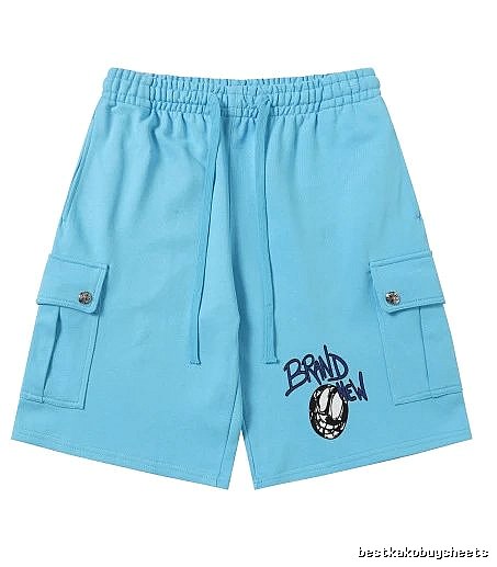 Chrome Hearts Trendy Cool Style Light Blue Shorts