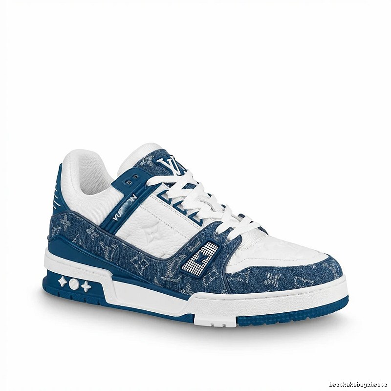 Classic blue and white sneakers of Louis Vuitton