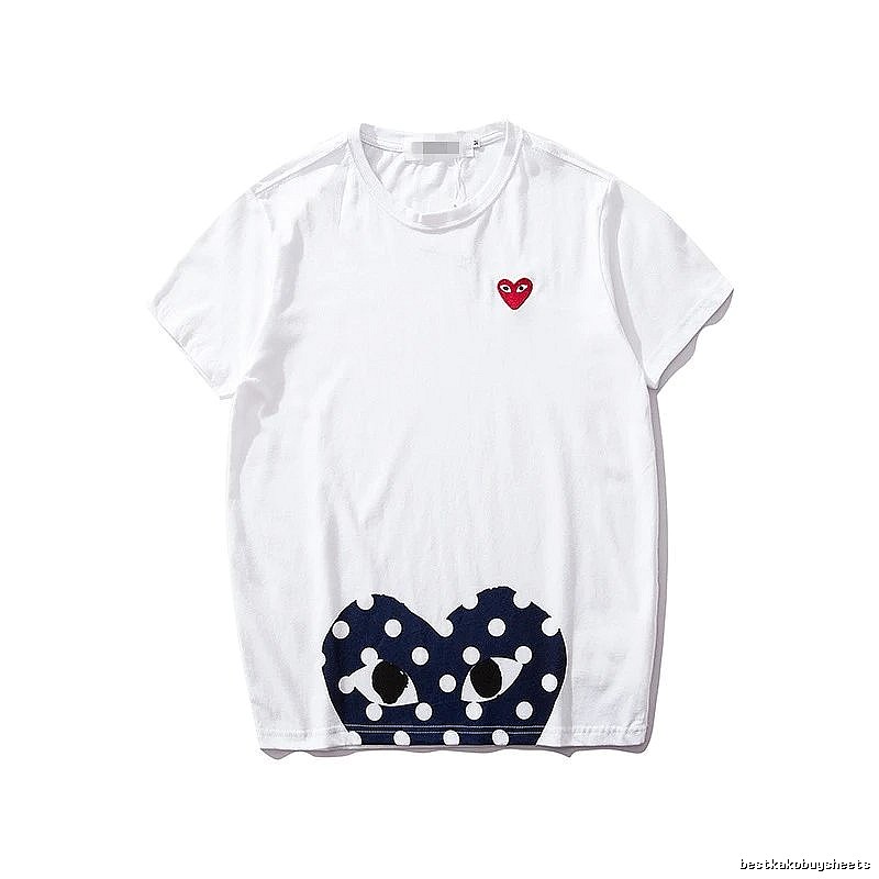 Comme des Garcons PLAY 2021-49 Blue Style 2149 Heart Logo T-Shirt Gift Ready