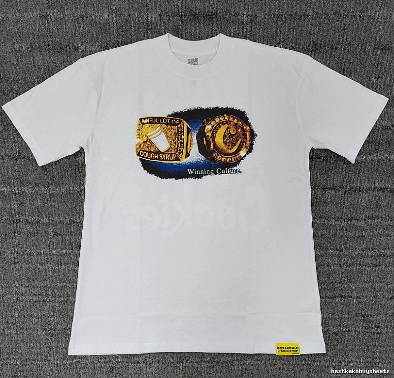 Cookies Championship Ring American Street Style White Short Sleeve T-Shirt