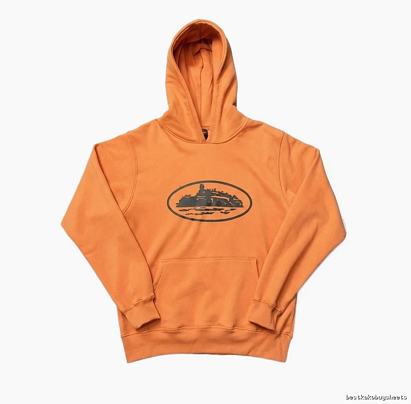 Corteiz orange minimalist style sweatshirt