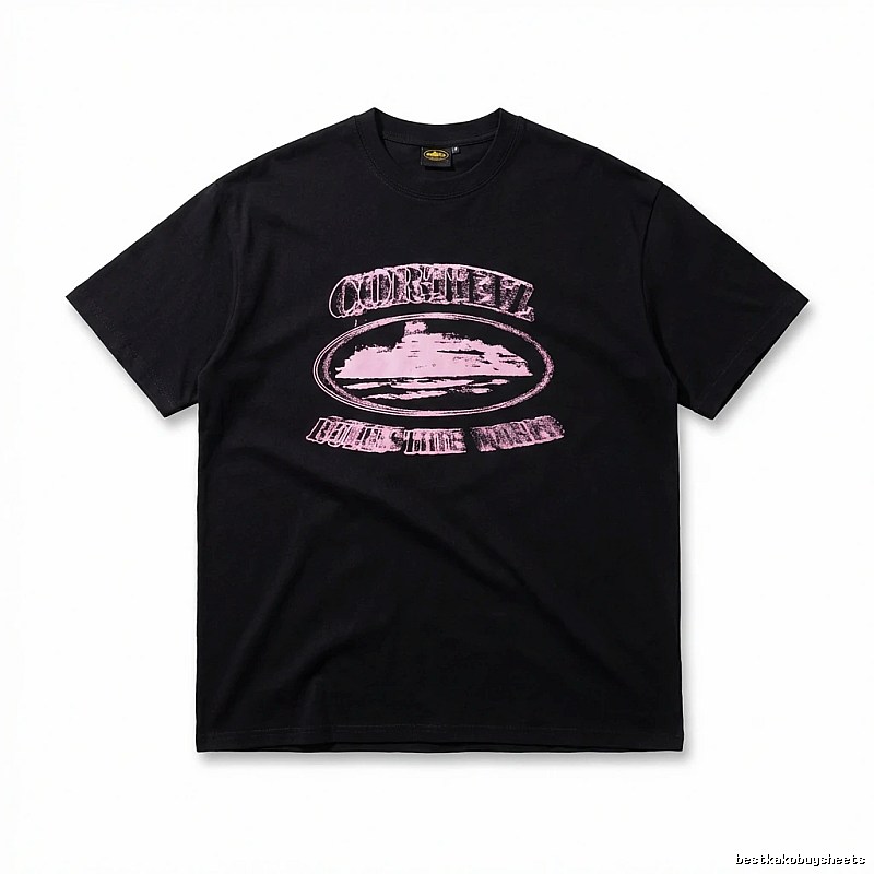 Corteiz Printed Trendy Black T-shirt
