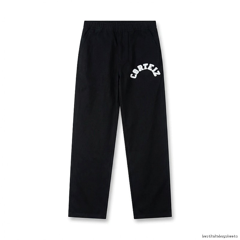Corteiz retro-style black trousers