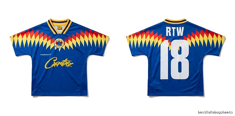 Corteiz RTW Series Retro-Style Blue Jersey