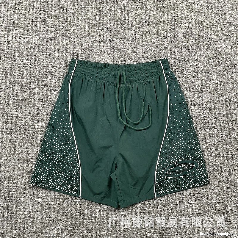 Corteiz Starry Street Style Dark Green Shorts