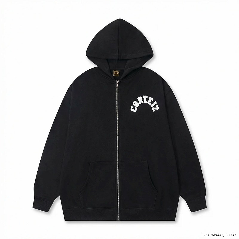 Corteiz street-style black hoodie