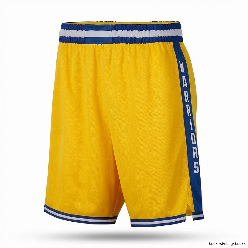Curry's yellow sports shorts of the Golden State Warriors.