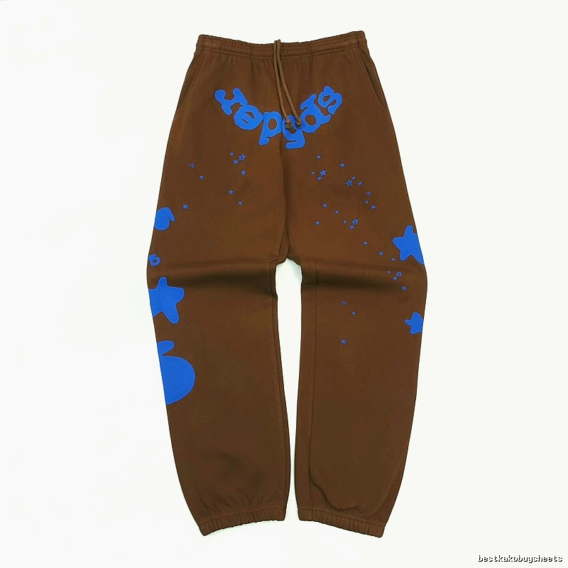 Daily Edit Sp5der Graphic Sweatpants - Brown