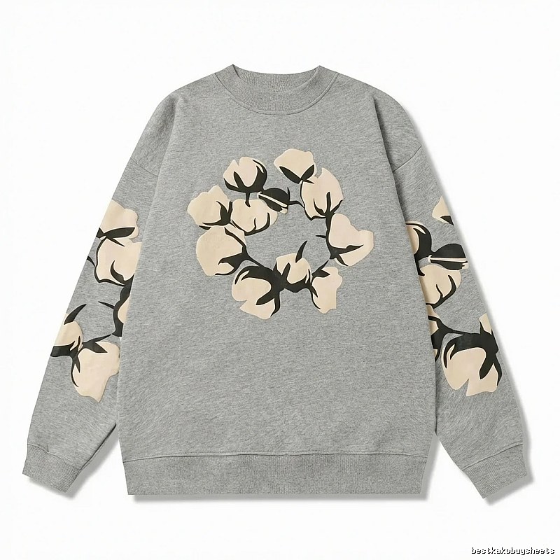 DENIM TEARS Cotton Element Grey Sweatshirt