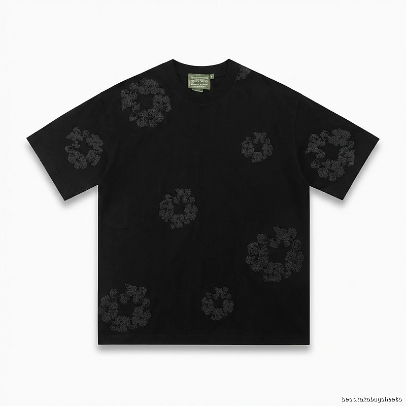 DENIM TEARS Dark Style Black T-shirt