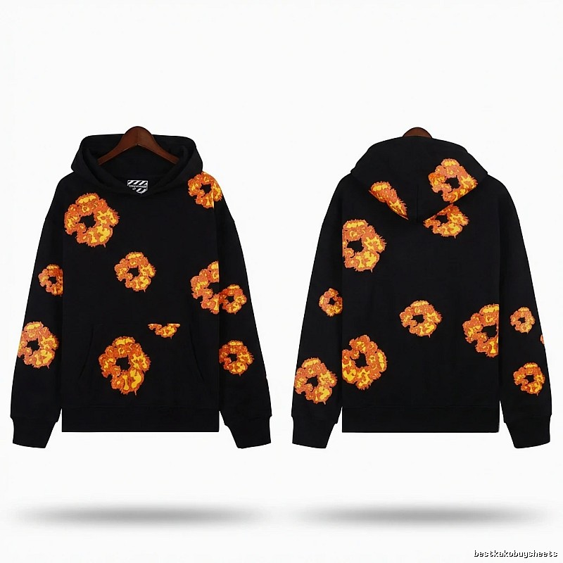 DENIM TEARS Flame Wind Black Sweatshirt