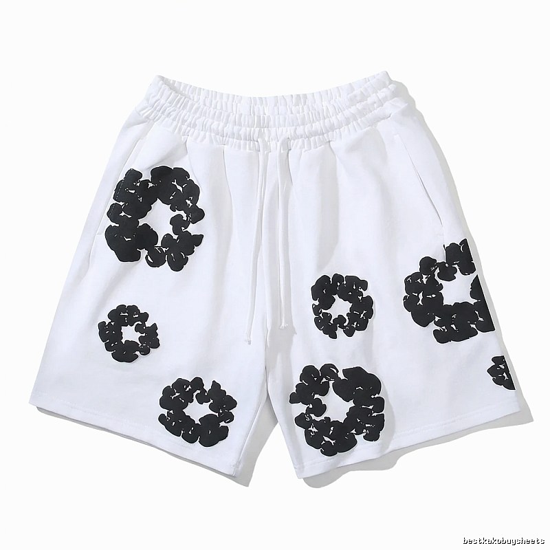 Denim Tears Floral Style White Shorts