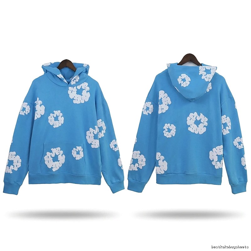 DENIM TEARS Printed Casual Style Blue Sweatshirt