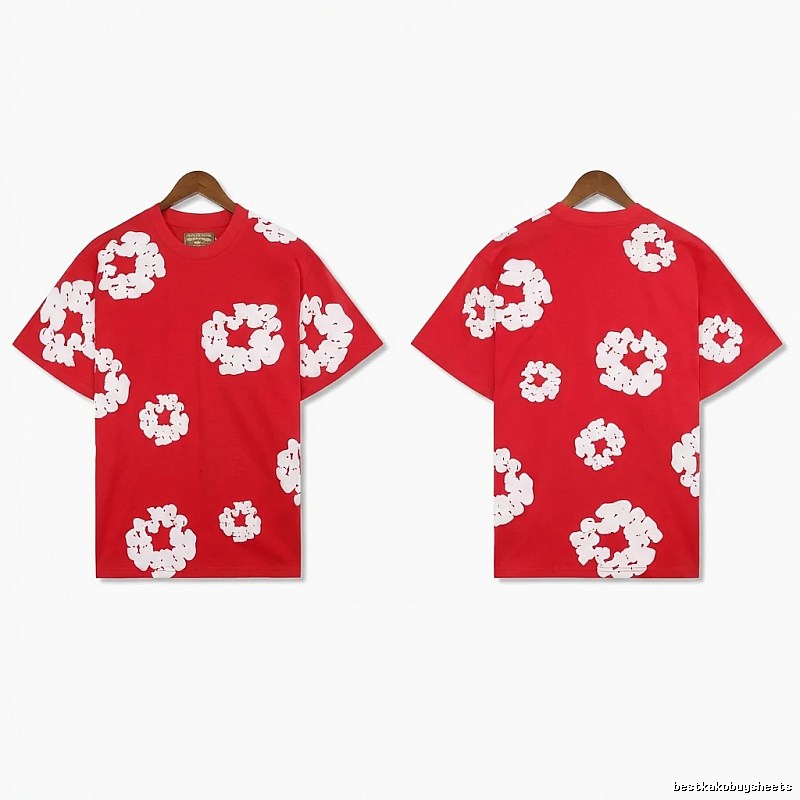 DENIM TEARS printed red T-shirt