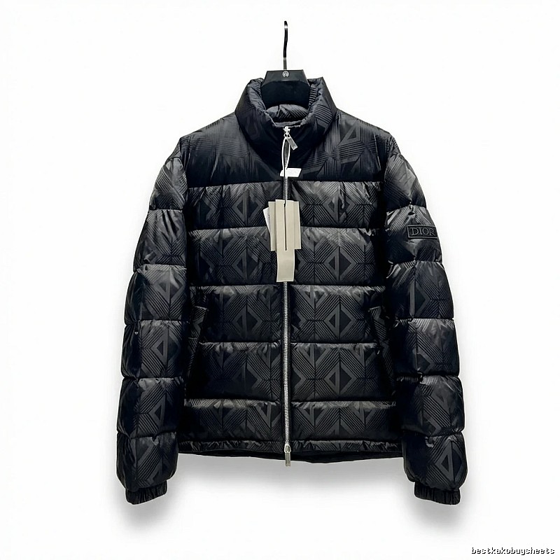 Dior diamond - checkered black down jacket