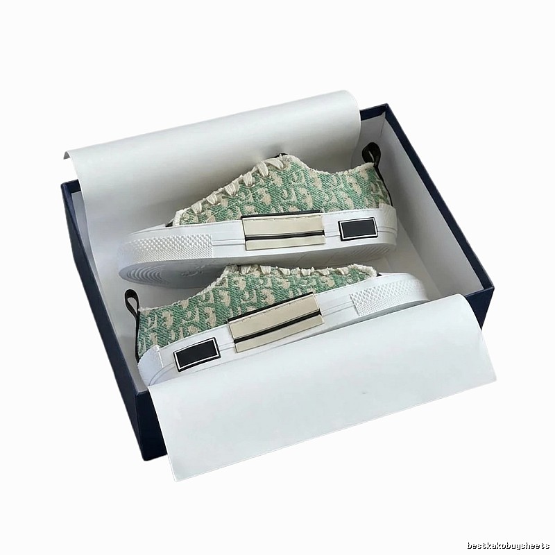 Dior letter-style green and white sneakers