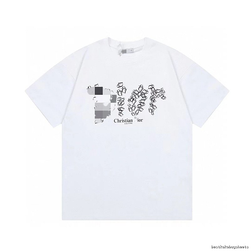 Dior Monogram All-Over Printed Trendy White T-Shirt