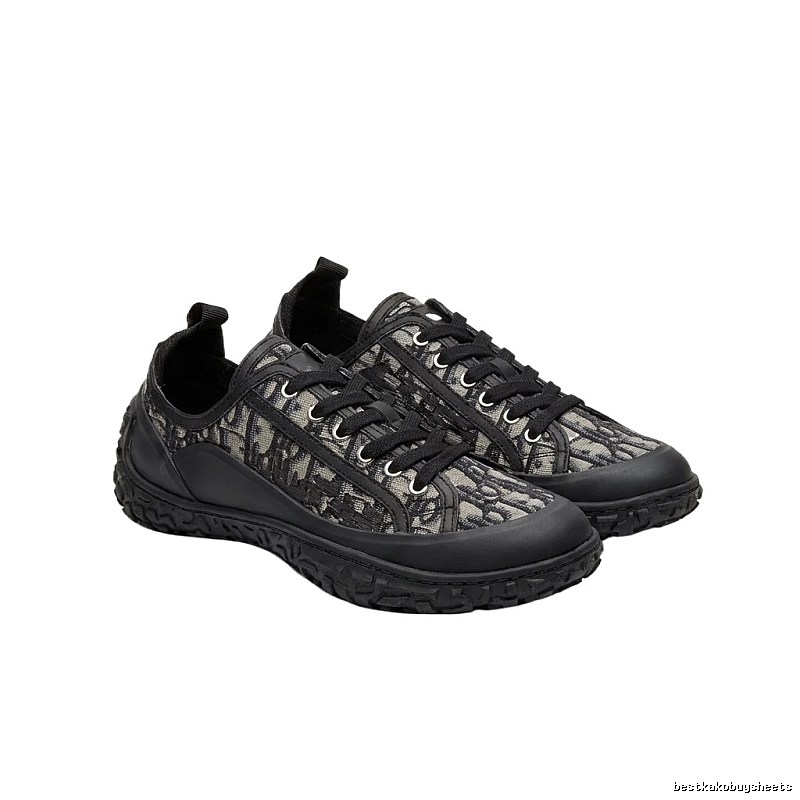 Dior monogram casual style black shoes