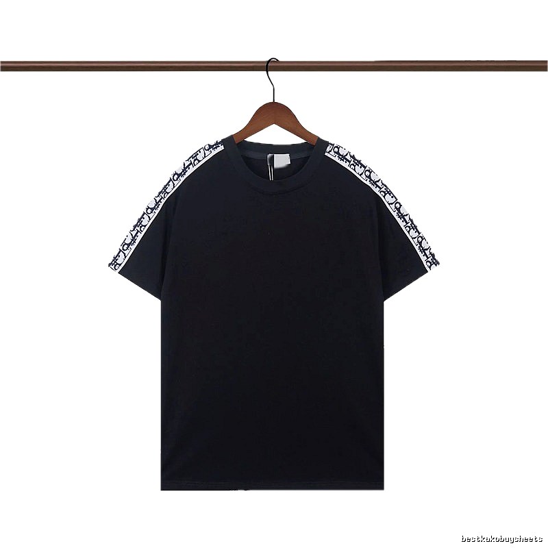 Dior Monogram Webbing Cool Street Style Black T-Shirt