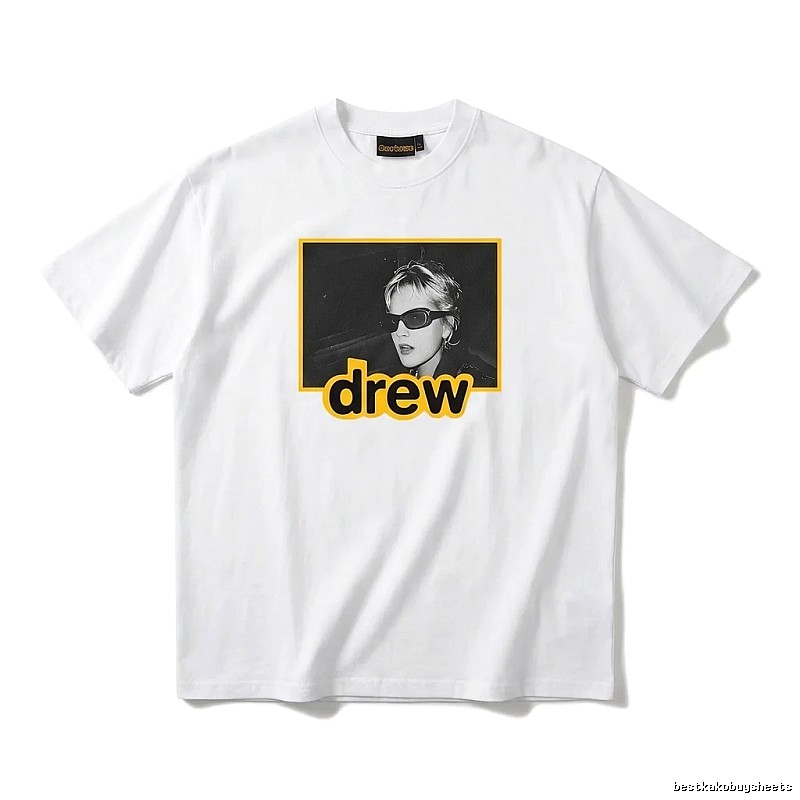 DREW Portrait Print White T-shirt