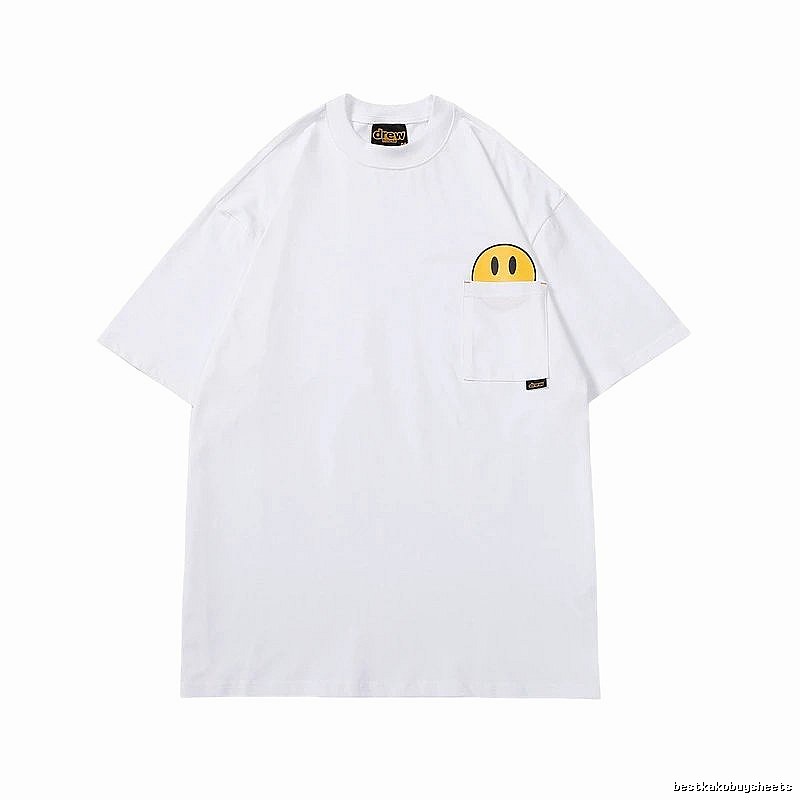 DREW Smiley Face Series Street Style White T-Shirt