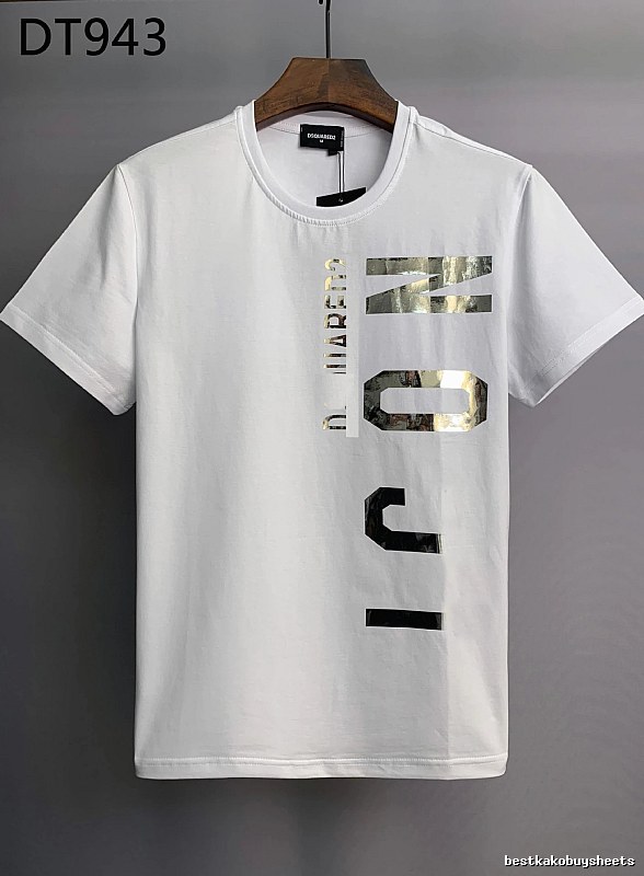 DSQ ICON Foil-stamped Trendy White T-Shirt