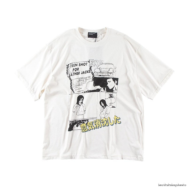 ERD Comic Print Street Style Off-white T-shirt