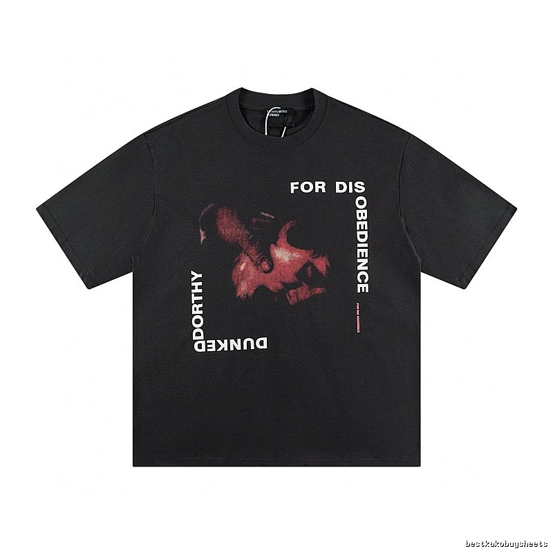 ERD GRJKD Dark Print Black Short Sleeve T-Shirt