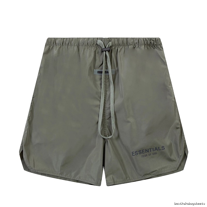 ESSENTIALS casual style military green shorts