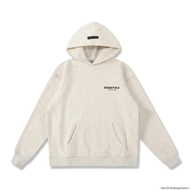 ESSENTIALS minimalist light beige hoodie
