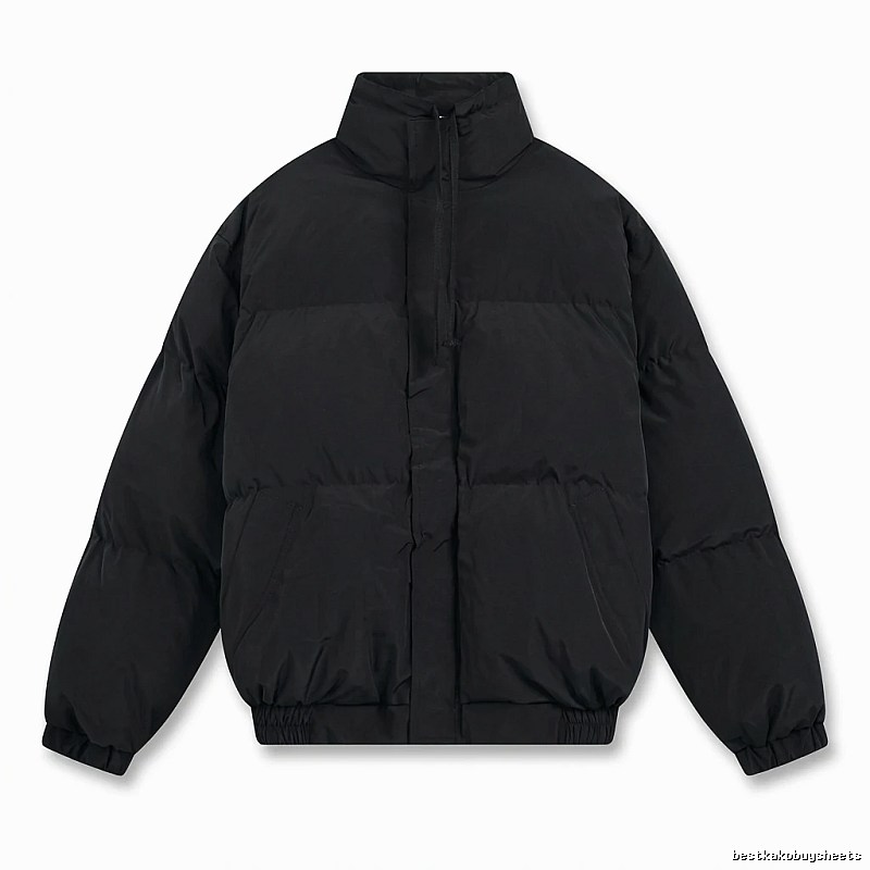 ESSENTIALS minimalist style black cotton-padded jacket