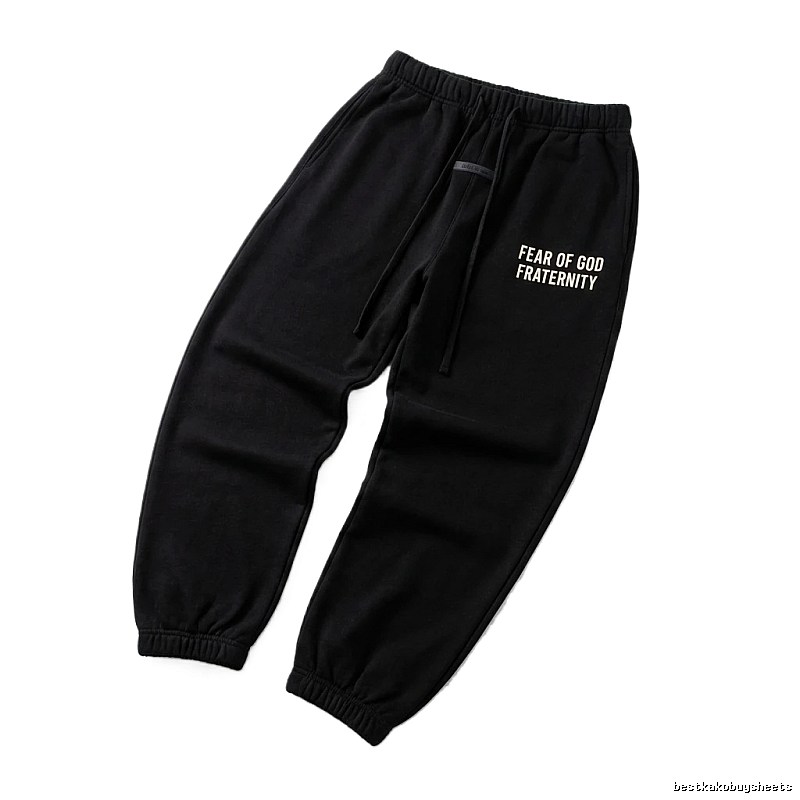 ESSENTIALS minimalist style black sweatpants