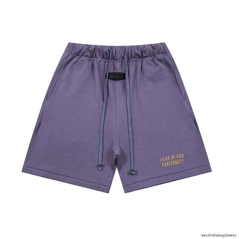 ESSENTIALS minimalist style light purple shorts