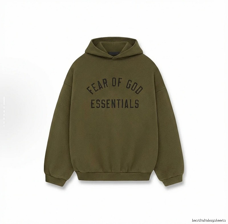 ESSENTIALS minimalist style olive green sweatshirt