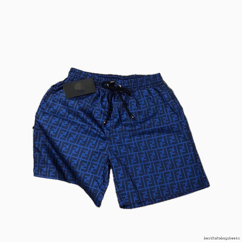 Fendi FF Monogram Streetwear Dark Blue Shorts