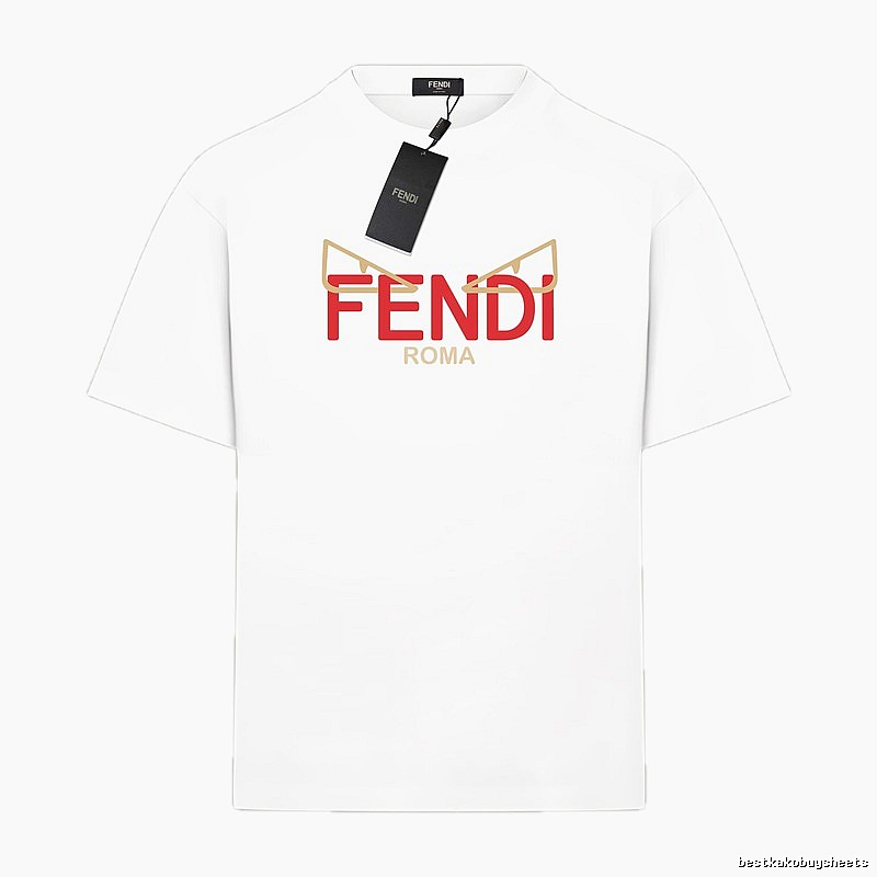 Fendi Roma series simple style white T-shirt