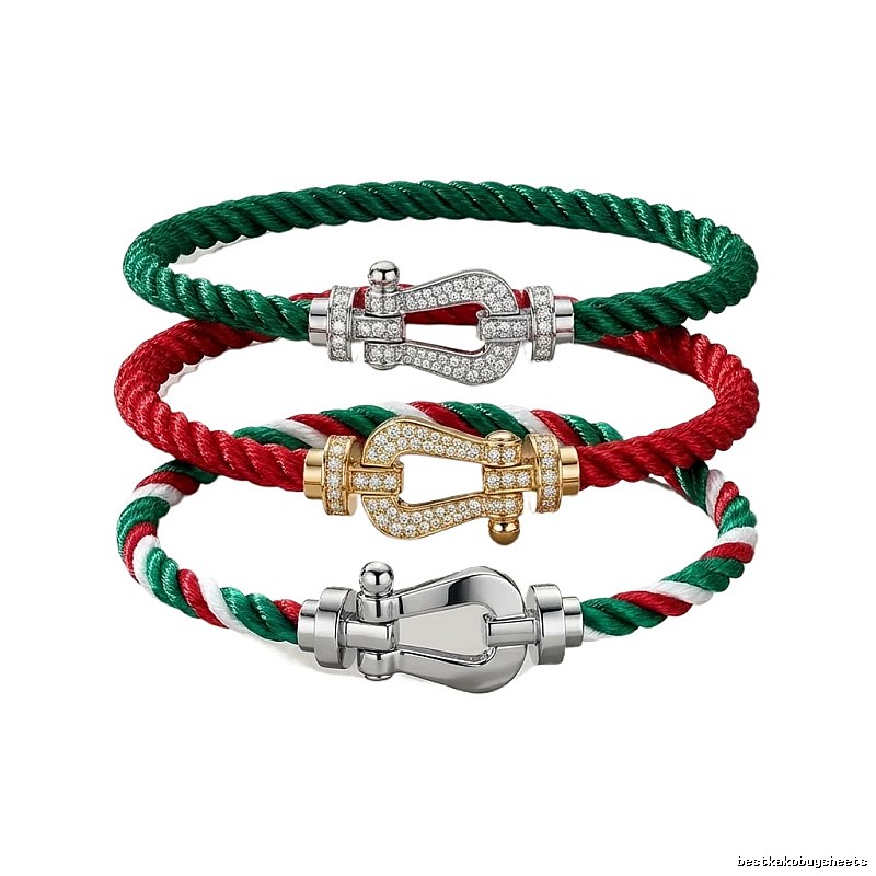 Fred Classic Red and Green Rope Bracelet