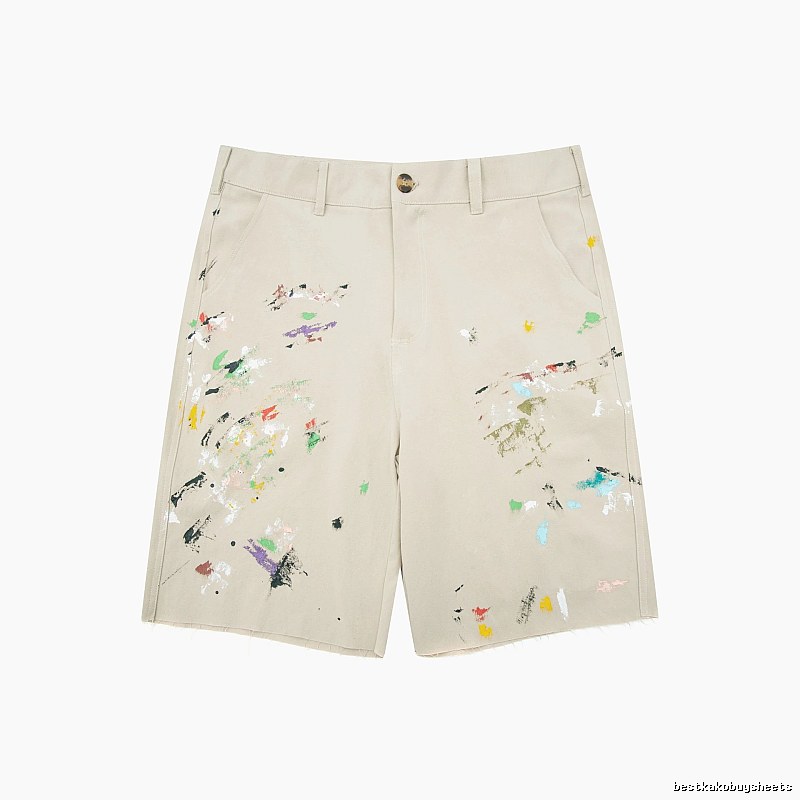 Gallery Dept Graffiti Style Beige Shorts