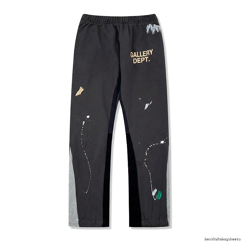 Gallery Dept Graffiti Style Black and Grey Sweatpants