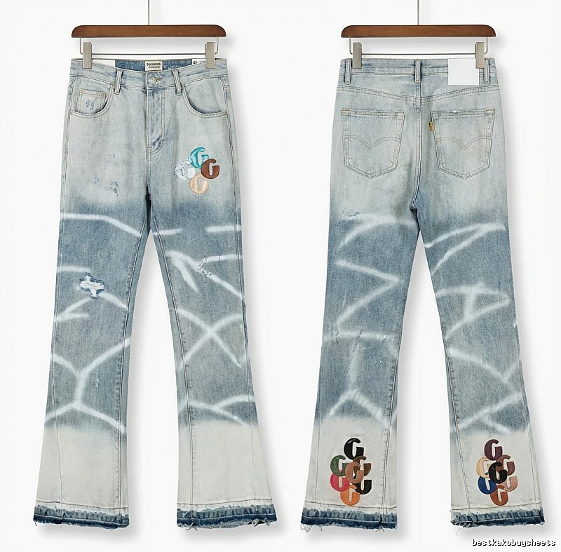 Gallery Dept. graffiti-style light blue jeans