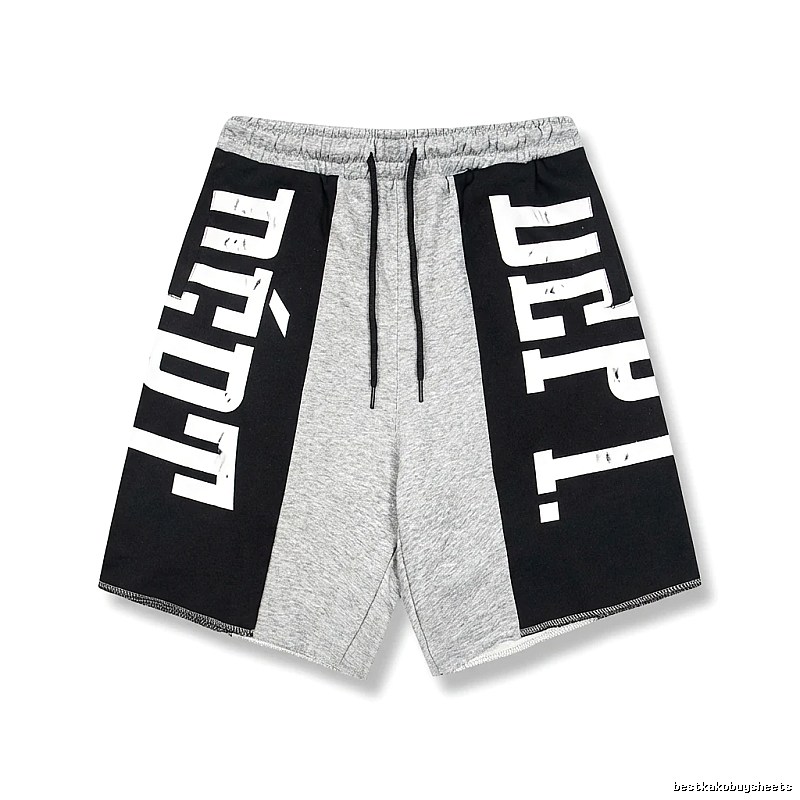Gallery Dept. letter-print grey and black shorts
