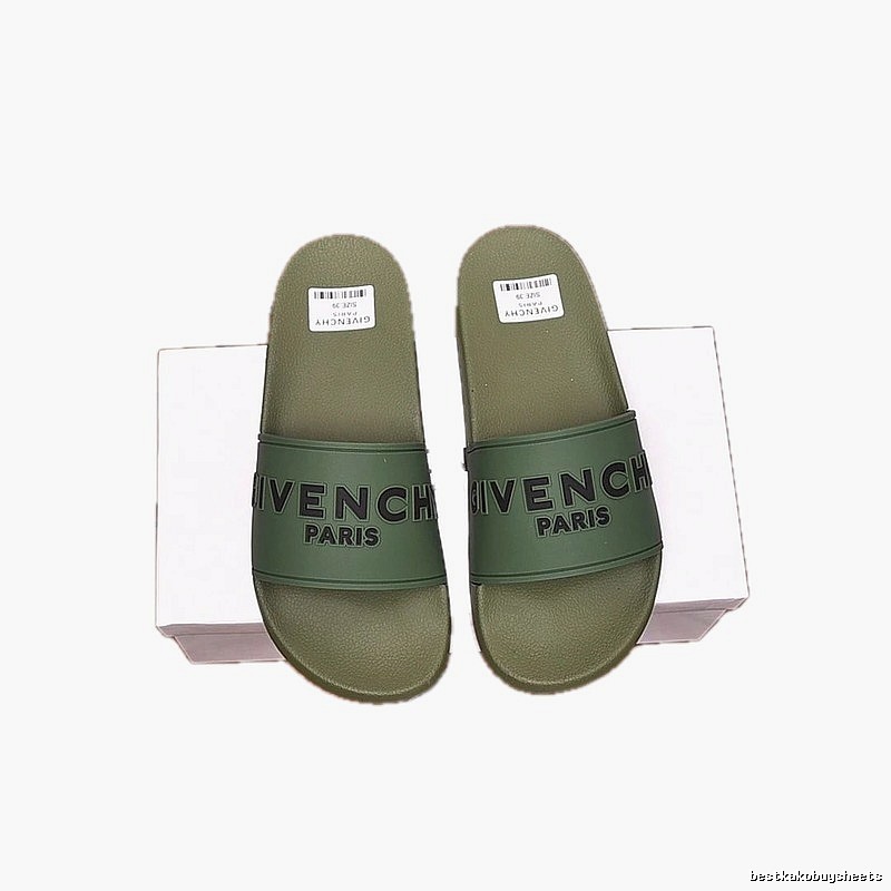 Givenchy Paris Collection Casual Style Army Green Slides