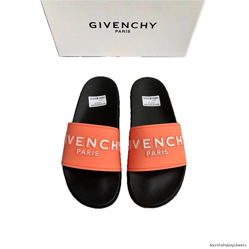 Givenchy PARIS Collection Trendy Orange & Black Slippers
