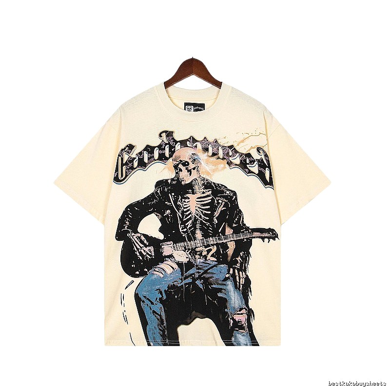 Godspeed Skull Print Rock Style Off-white T-shirt