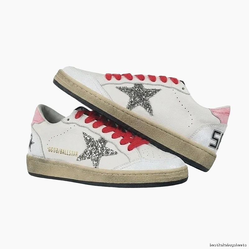 Golden Goose retro-style white sneakers