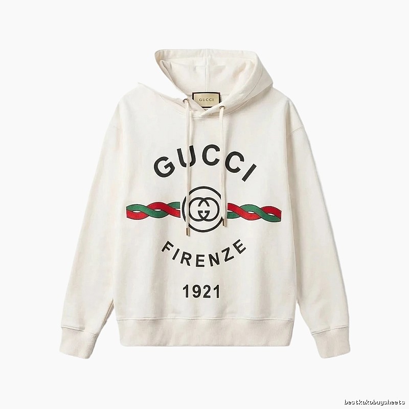 Gucci retro-style white hoodie