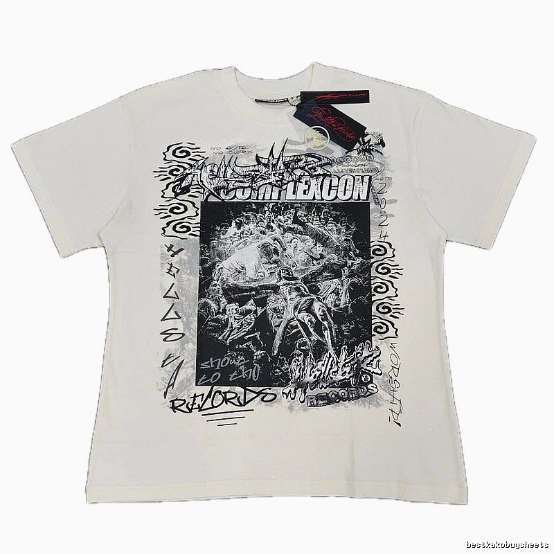 Hellstar Co-branded Graffiti Street Style Off-white T-shirt