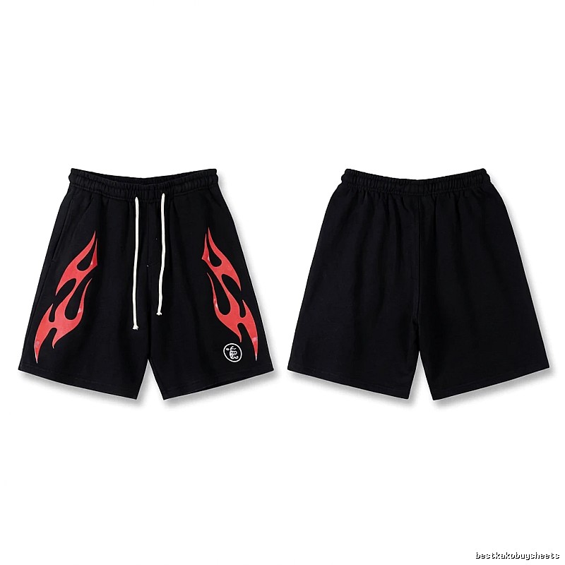 Hellstar Flame Wind Black Shorts