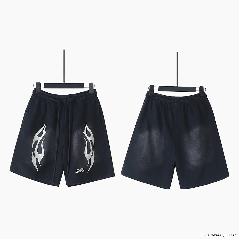 Hellstar Flame Wind Black Shorts